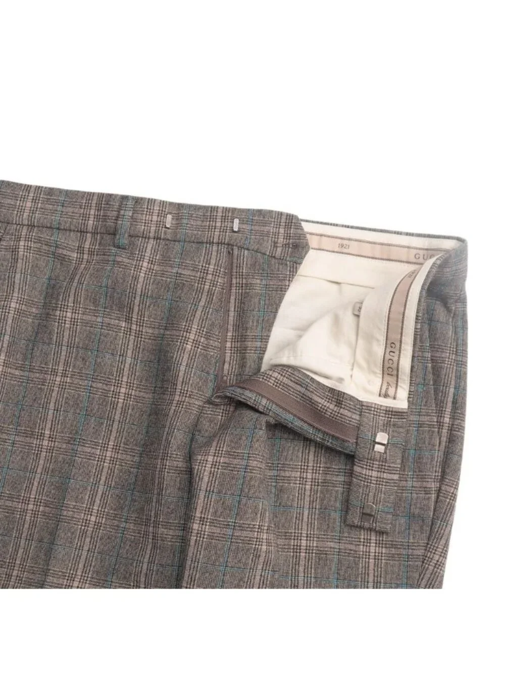 Gucci Pants 50 Trousers Tapered Glen Check 3/4 Length